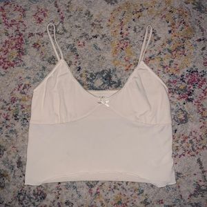 Cream, cropped tank top